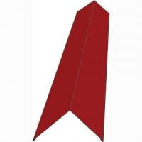 Конёк для металлочерепицы красный 200х200х2000 мм Конёк для металлочерепицы красный 200х200х2000 мм