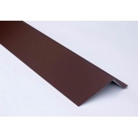 Планка карнизная для металлочерепицы коричневая 100х80х2000 мм Планка карнизная для металлочерепицы коричневая 100х80х2000 мм