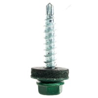 Саморезы кровельные шестигр. зелёные 4,8х19 мм (300 шт.) Саморезы кровельные шестигр. зелёные 4,8х19 мм (300 шт.)