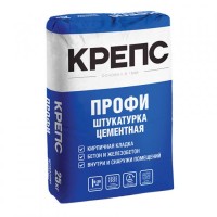 Штукатурка цементная Профи КРЕПС (25кг) Штукатурка цементная Профи КРЕПС (25кг)