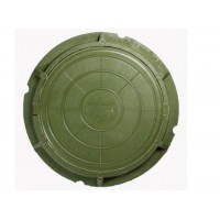 Люк полимерно-песчаный садовый зелёный 750х50 мм