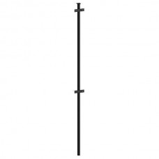 Столб заборный круглый, d=50 мм h=2,4 м (планки, чёрная краска)